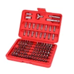 Detalle de puntas destornillador magnético hexagonal y Torx 100 piezas