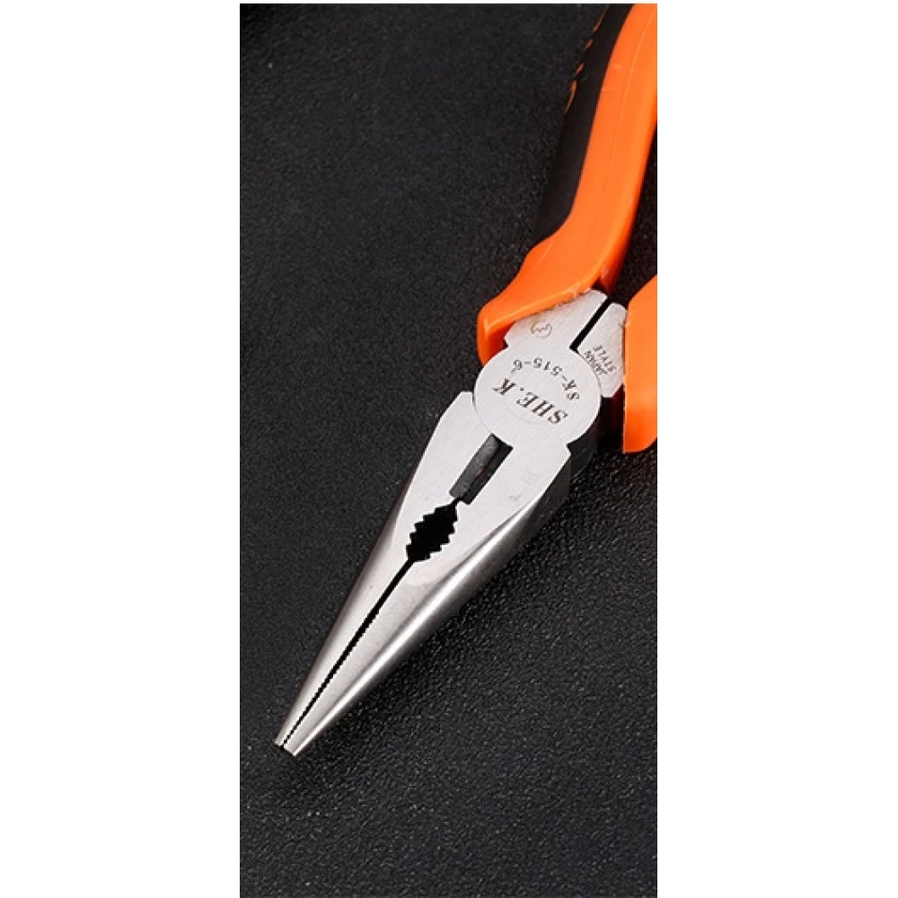 Detalle de las mandíbulas endurecidas de los alicates SK-515 165mm de TSX TOOL