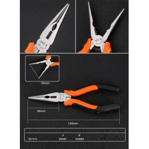 SK-515 165mm långnäbbtång från TSX TOOL med ergonomiskt handtag