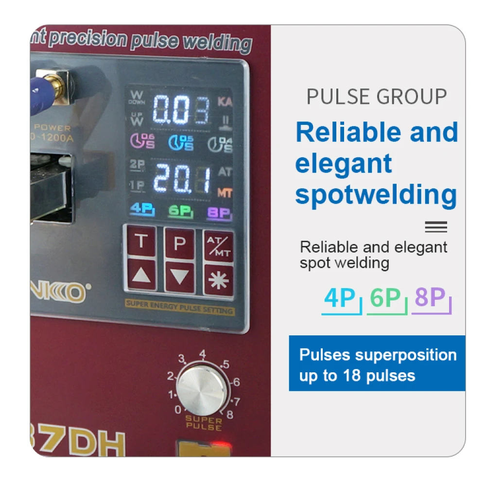 Sunkko 737DH punktsvets för litiumbatteri 18650 14500 21700