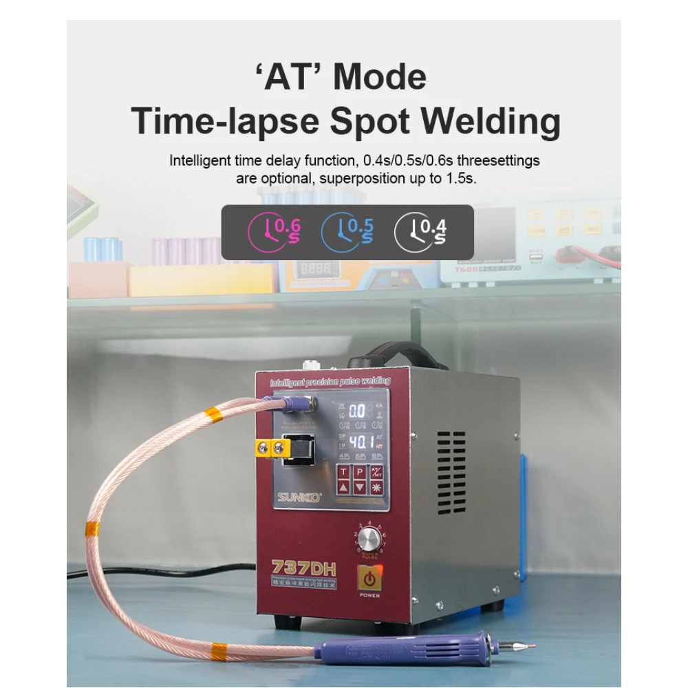 Sunkko 737DH punktsvets för litiumbatteri 18650 14500 21700