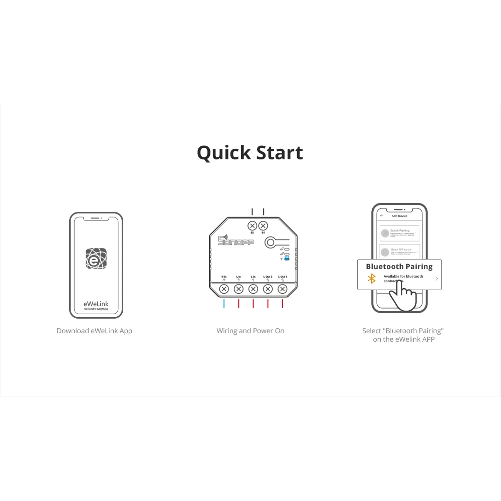 SONOFF DUAL R3 smart dubbelbrytare med effektmätning
