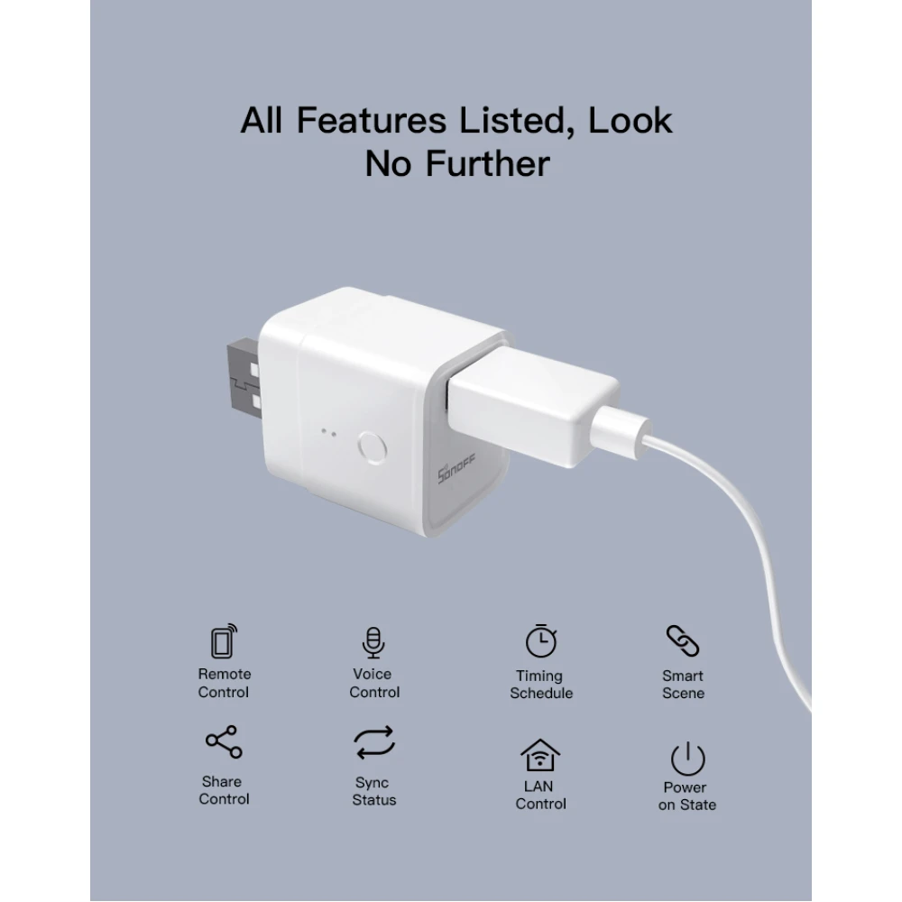 SONOFF Micro smart USB-adapter för fjärrstyrning och automation