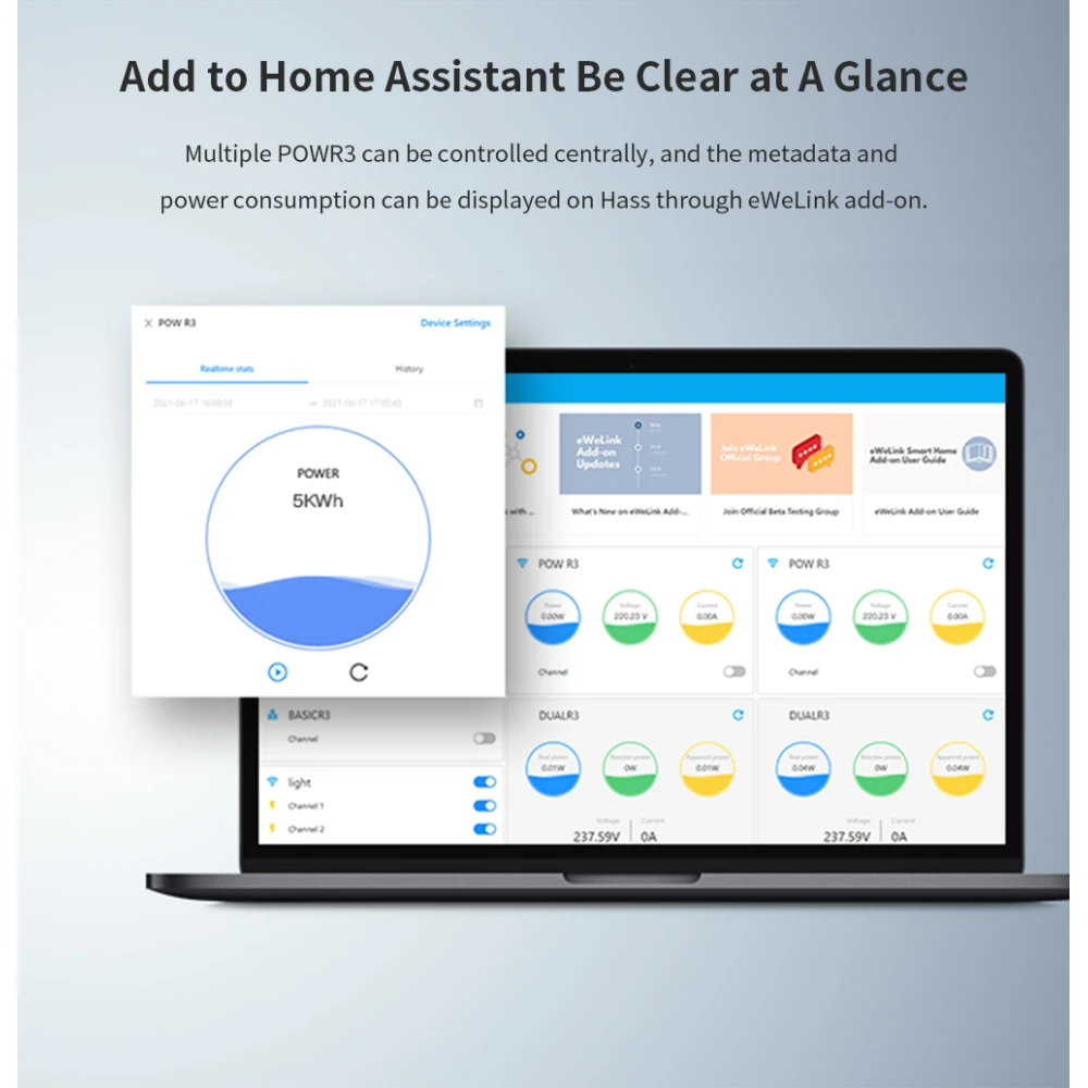 SONOFF Pow R3 - Smart WiFi-brytare med hög effekt och mätning