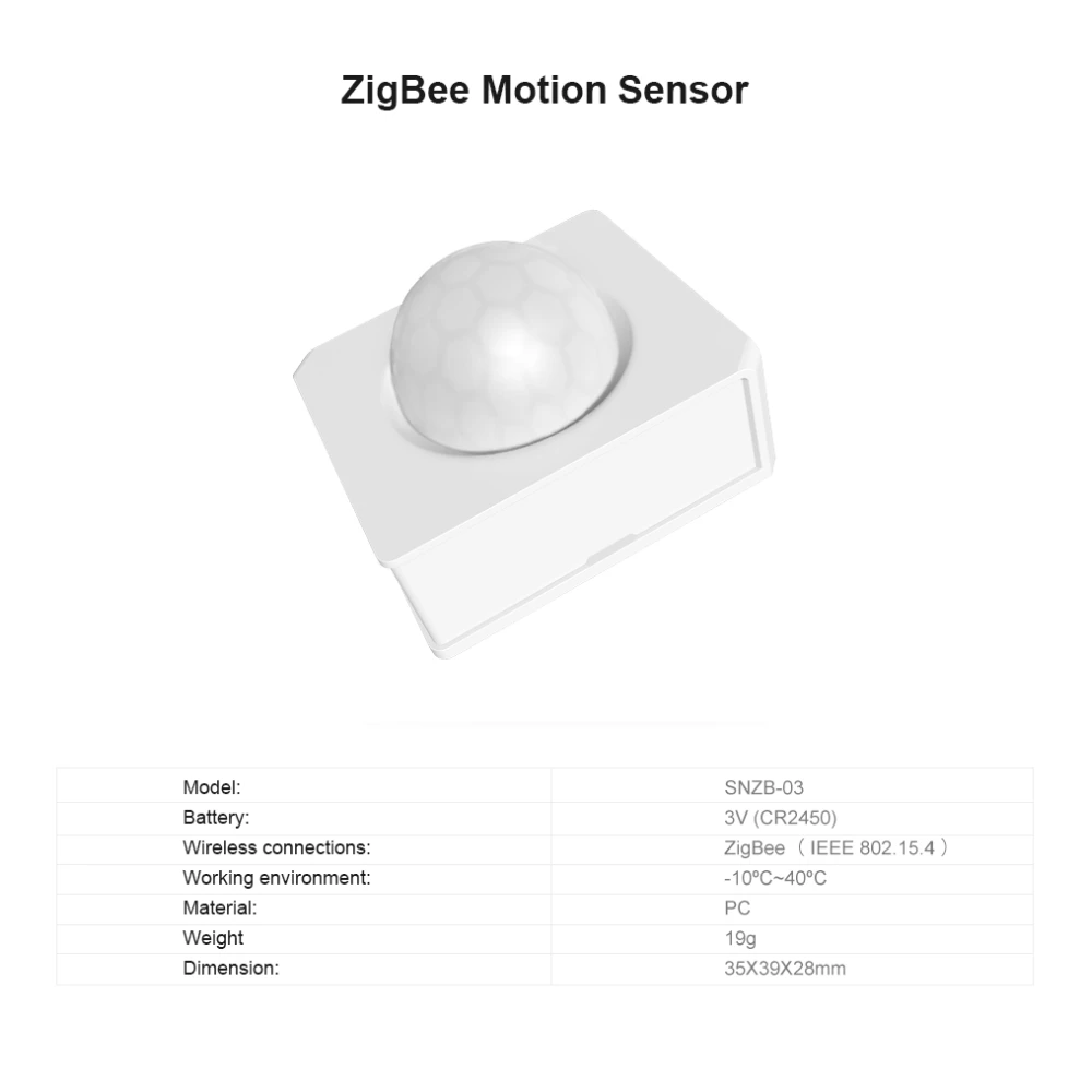 SONOFF SNZB-03 rörelsesensor ZigBee - smart styrning och exakt detektering