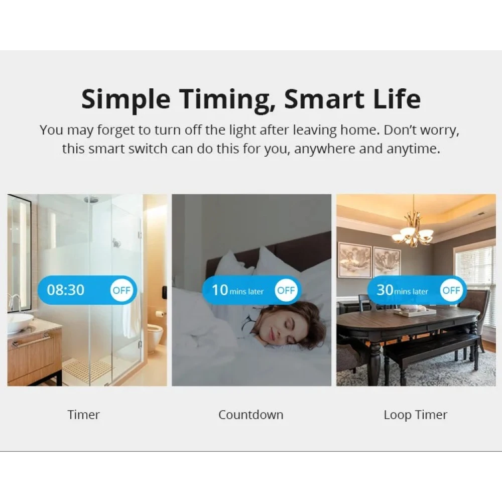 SONOFF ZBMINI ZigBee smart strömbrytare mini för 2-vägs ljusstyrning