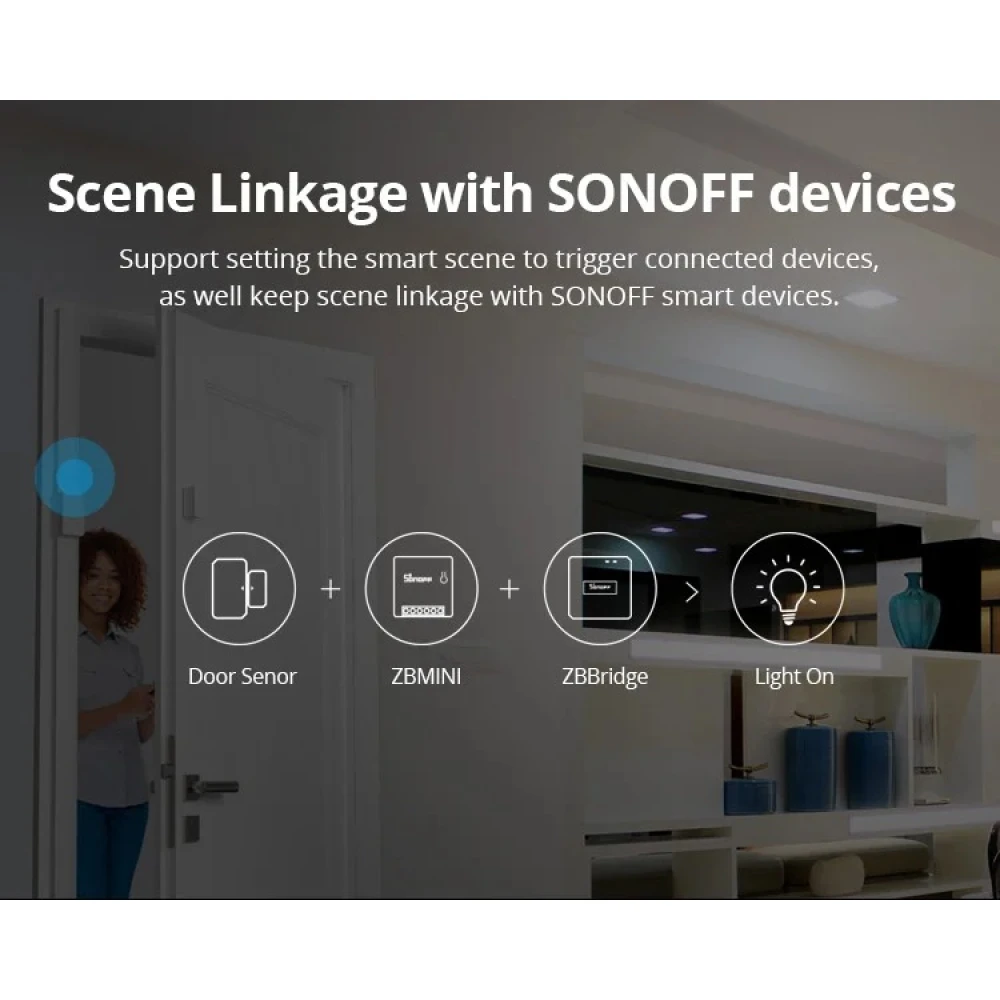 SONOFF ZBMINI ZigBee smart strömbrytare mini för 2-vägs ljusstyrning