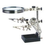 Lödställning med förstoringsglas för elektronik och hållare