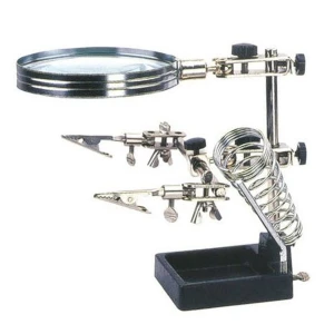 Lödställning med förstoringsglas för elektronik och hållare