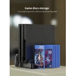 Soporte multifuncional para PS4 con diseño antideslizante y protección contra cortocircuitos