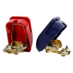 Terminales de batería 12V con chapado dorado para mejor conductividad