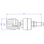 4 mm hona banankontakter röd svart 60V 50A 2-pack Amass för panel