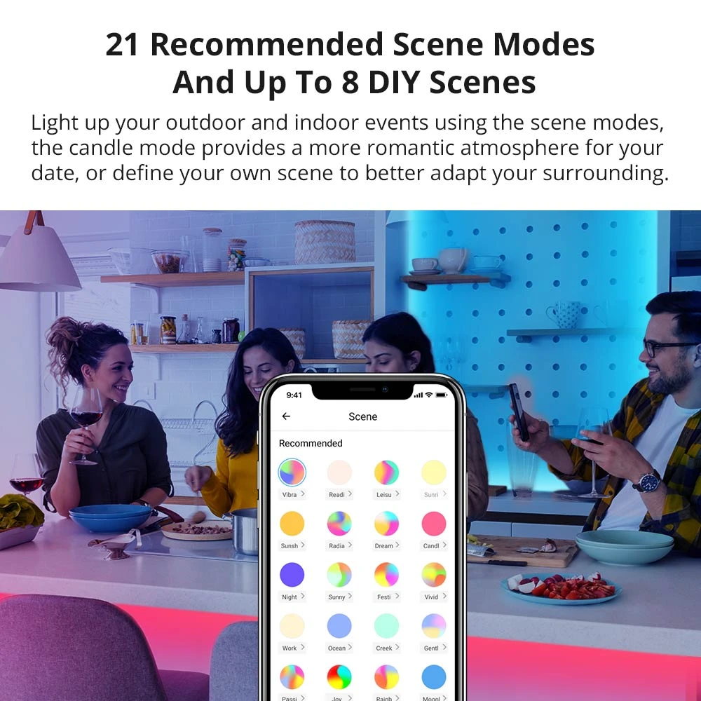SONOFF L2 Lite smart WiFi LED-lista 5 meter med fjärrkontroll och app