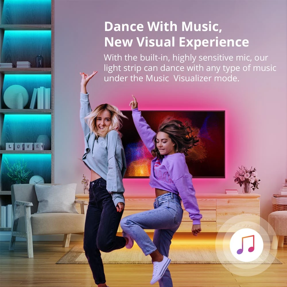 SONOFF L2 Lite smart WiFi LED-lista 5 meter med fjärrkontroll och app