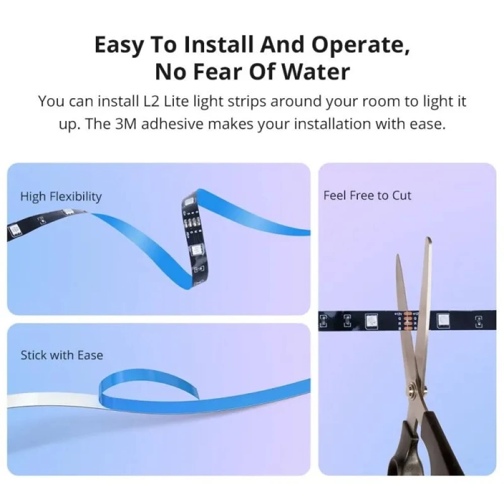 SONOFF L2 Lite smart WiFi LED-lista 5 meter med fjärrkontroll och app