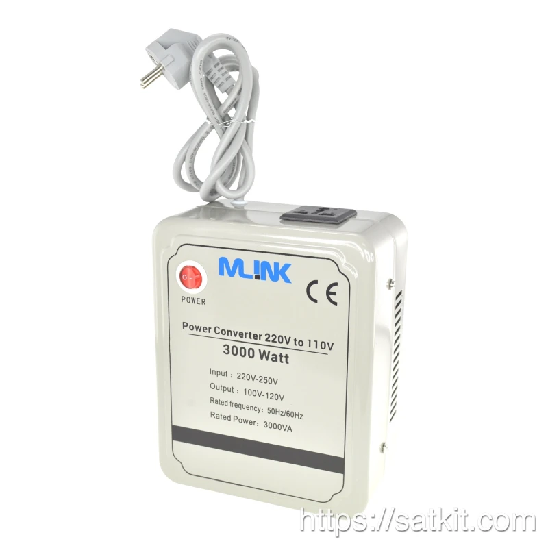 Spänningsomvandlare 220V till 110V 3000W för hem och proffs