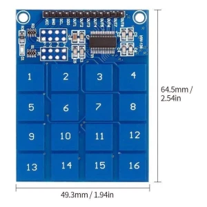satkit TTP229 kapacitiv touchmodul med 16 kanaler för Arduino