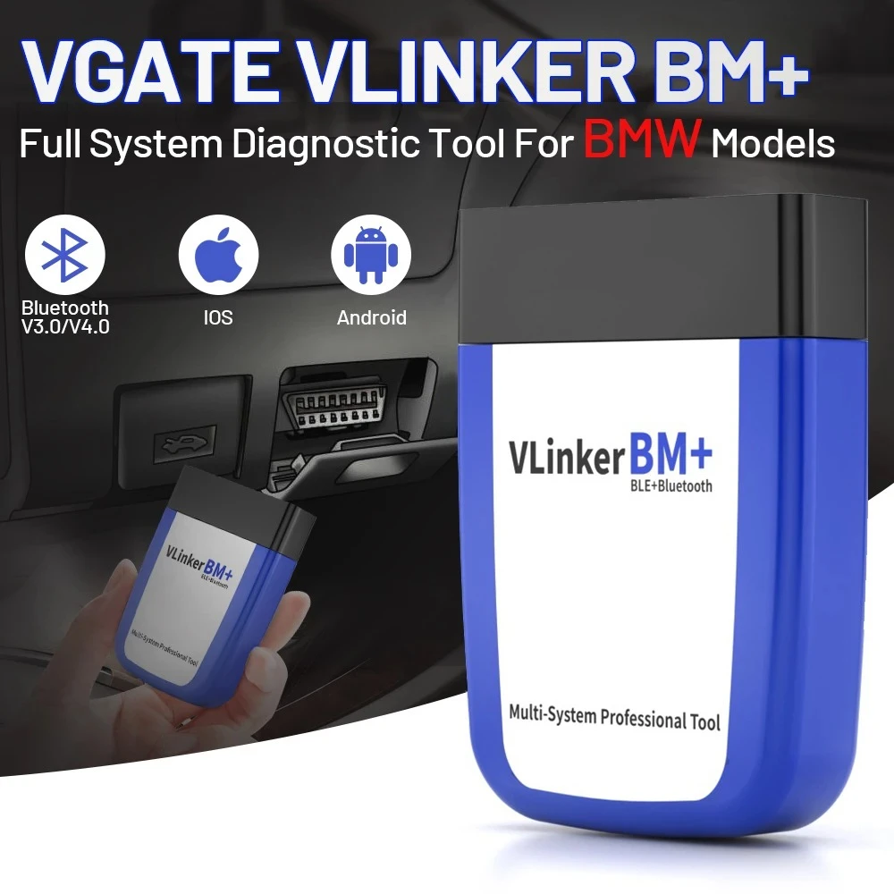 Vgate vLinker BM+ OBD2 Bluetooth-skanner för BMW och MINI