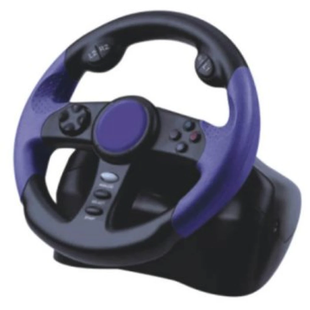 Ratt för Playstation 2 med pedaler och Dual Shock-teknik