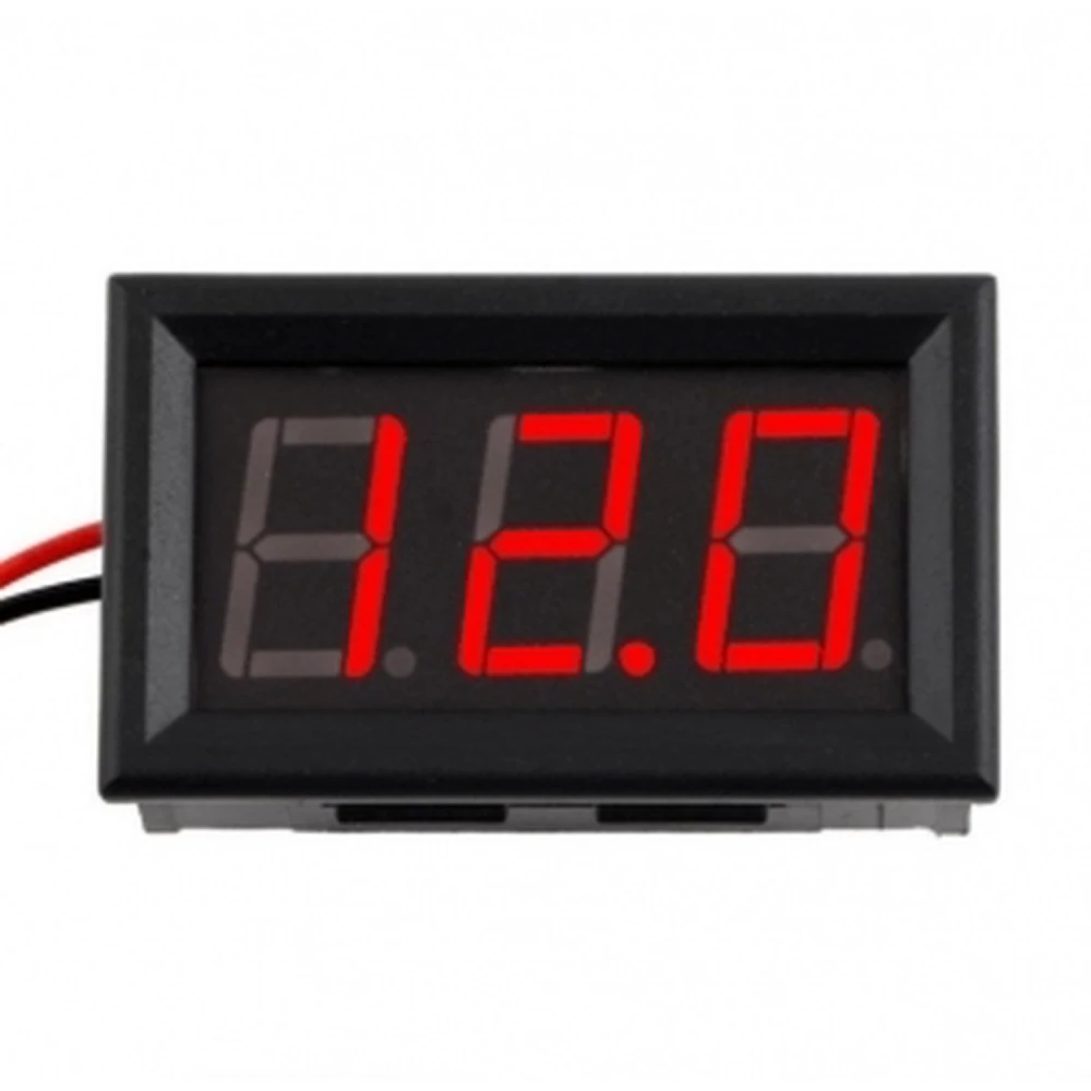 Digital voltmeter 3,5v 30v inbyggd med röd LED batterispänningsindikator
