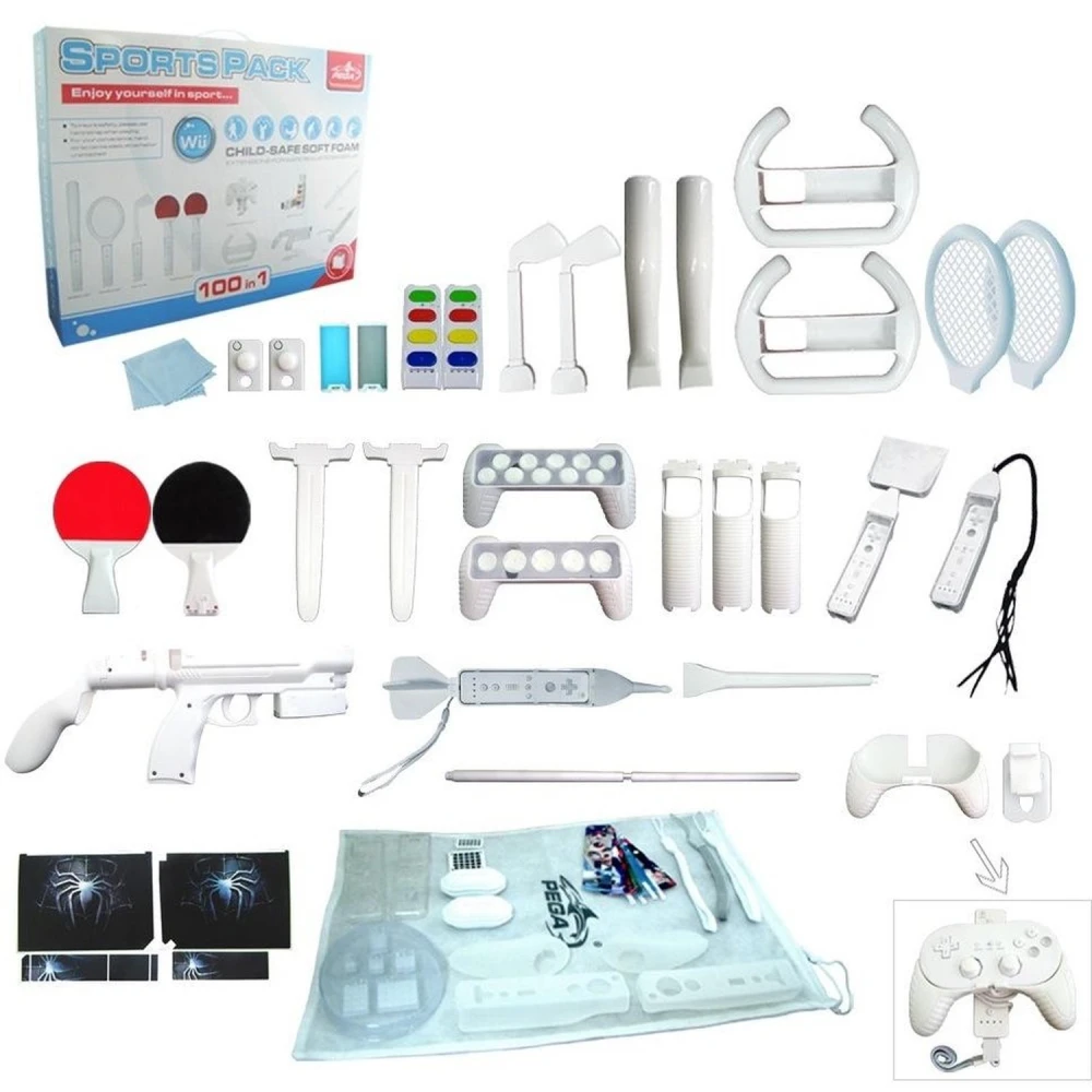 Wii Motion Plus 100in1 Sports Pack - komplett tillbehörsset för Nintendo Wii
